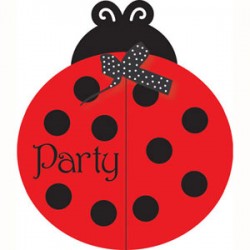 Ladybug Fancy Invitations & Envelopes