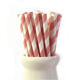 Straws Stripes Pink