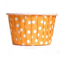 Baking Cups Orange Polka Dot