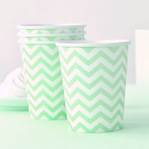 Chevron Green Cups