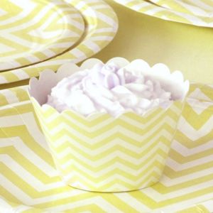 Chevron Yellow Cupcake Wrappers
