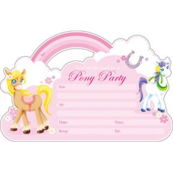 Pretty Pony Invitations & Envelopes