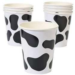 Farm Cow Print Cups