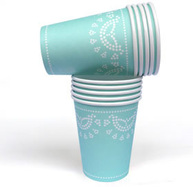 Tiffanesque Blue Cups