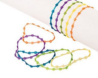 Vinyl Glitter Flower Bracelets