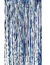 Metallic Curtain Blue
