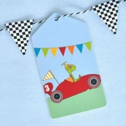 Little Race Cars Gift Tags