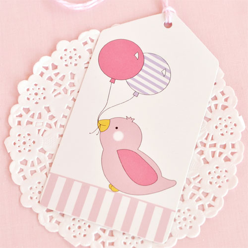 Birdy Pink Gift Tags