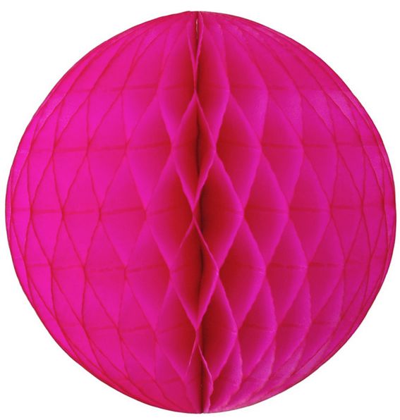 Tissue Honeycomb Hot Pink Ball