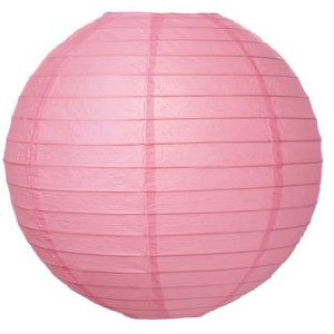 Lantern Round Paper Pink
