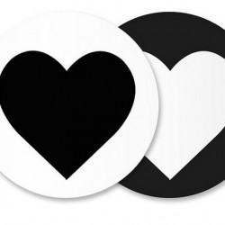 Heart Black Sticker Seals