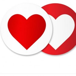 Heart Red Sticker Seals