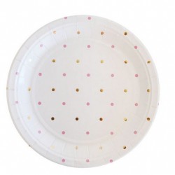 Gold & Pink Spot Plates