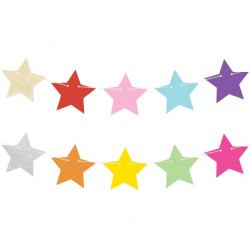 Rainbow Star Reversible Garland