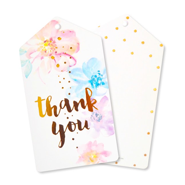 Rose Gold Thank You Tags