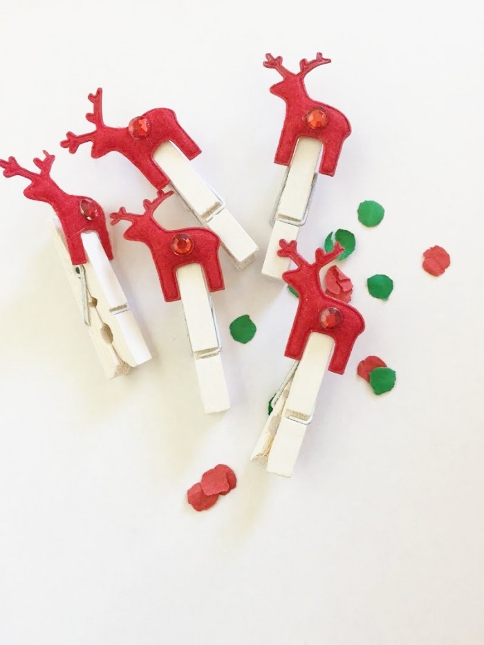 Christmas Reindeer Novelty Pegs