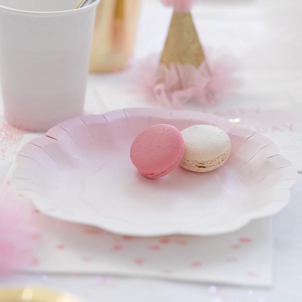 We Heart Pink Ombre/Gold Plates
